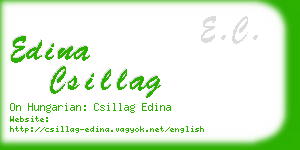 edina csillag business card